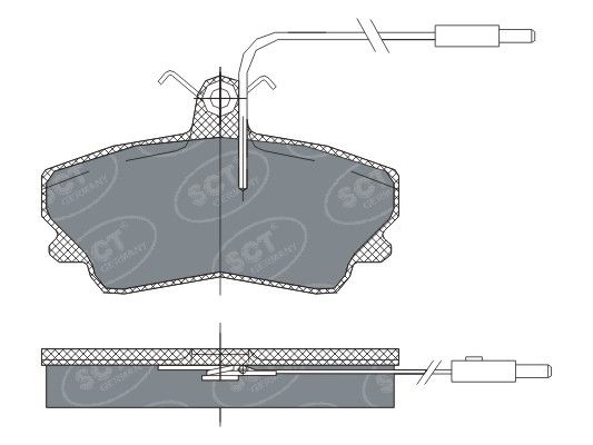 SCT GERMANY Комплект тормозных колодок, дисковый тормоз SP 300 PR